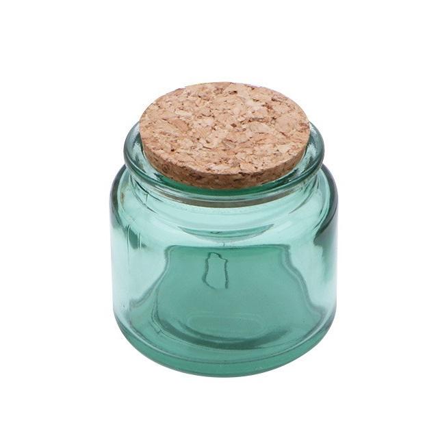 Recycled glass candle jar with cork lid South Africa
